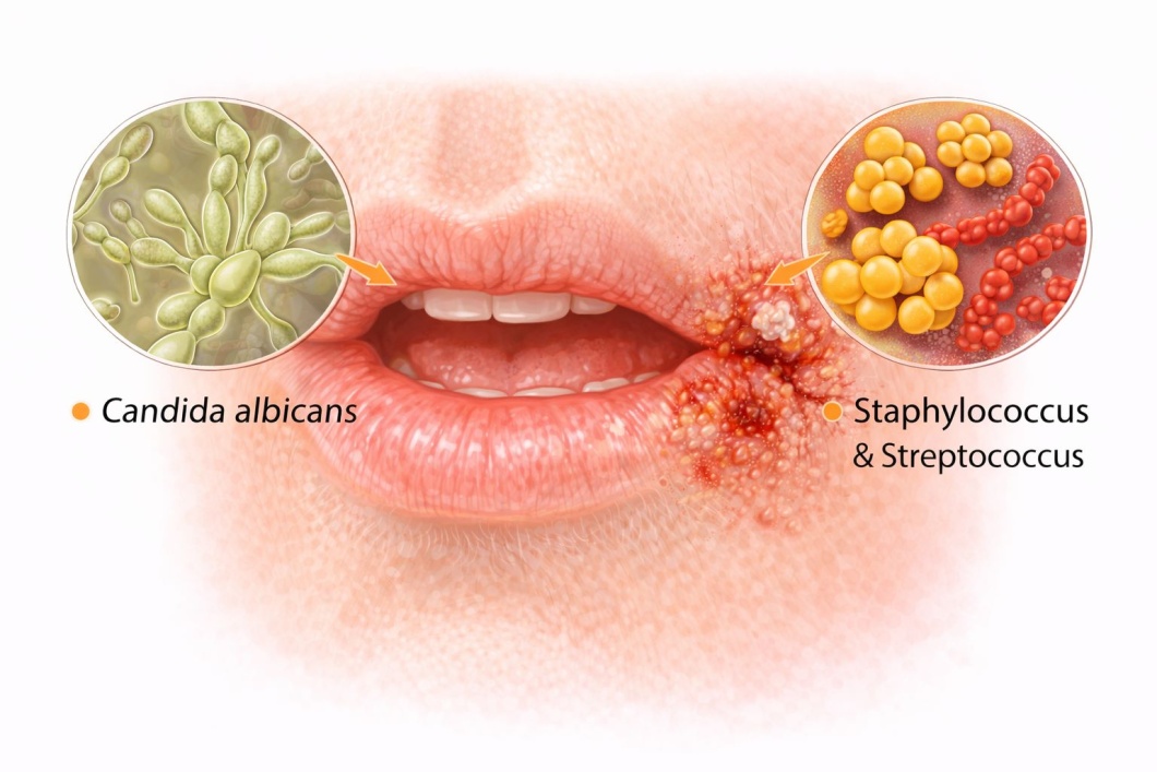Грибковые и бактериальные причины заед